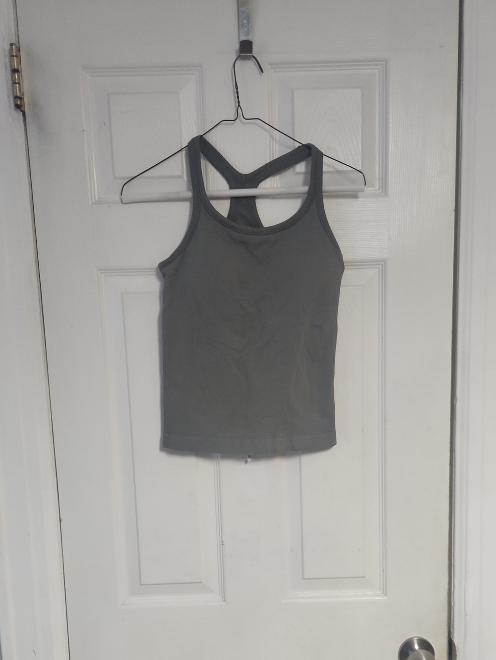 Women's Gray Racerback Tank Top - Versatile Activewear